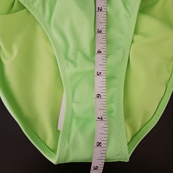 NEW Peixoto Ruffed Hipster Cheeky Bikini Swim Bottoms in Lime Green/Blue‎ Size L - Picture 14 of 14